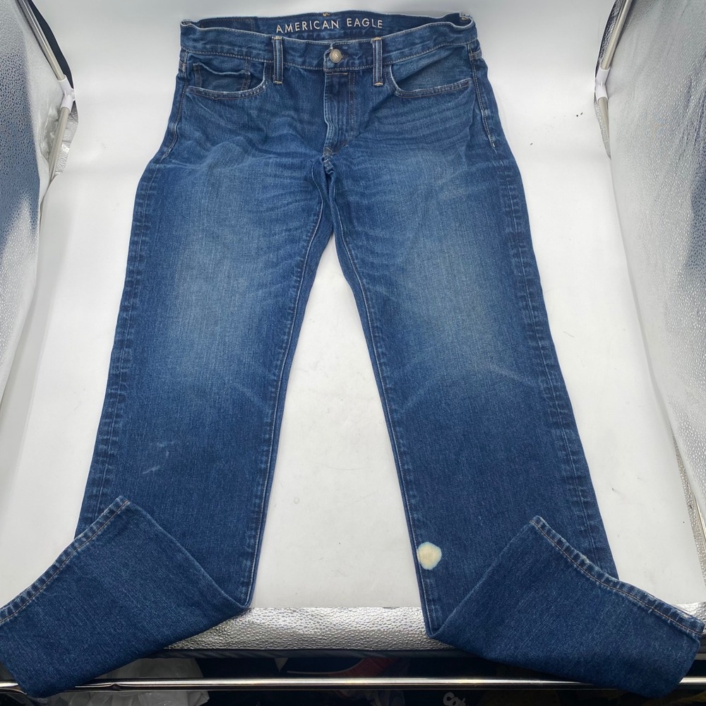 American Eagle Original Straight Jeans Mens 32x32 Blue Medium Wash Denim Classic